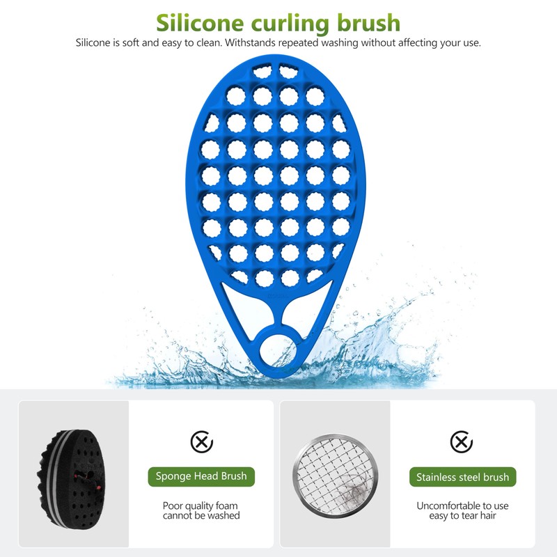 KOUPA Magic Silicone Curly Hair Brush, One Piece Twist Curl