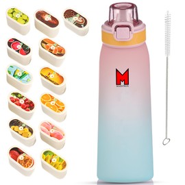 Maestrox Air Water Bottle 700ML with 13 Flavour Pods, Straw, Cleaning Brush Reusable Air Water Bottle BPA Free & Leak Proof Design Portable Tritan Material Zero Sugar For Daily Use
