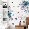 Fujitoya Flower Pink Wisteria Decorative Butterfly Stylish Removable Wallpaper Floral