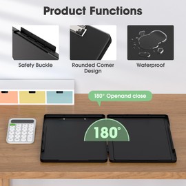 Juvealoe Legal Size Clipboard with Storage, High Capacity 8.5 x 14 Clip Board for Lawers, Folio & Side-Opening, Size 15 x 10 x 1.2 in, Black