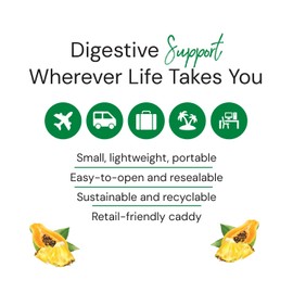 Country Life Chewable Papaya Digestive Enzyme – 8 Pack | Pineapple Papaya Flavor | On-The-Go Digestive Support with Papain, Protease & Amylase | Certified Vegan, Gluten-Free, Non-GMO, Kosher