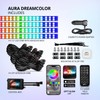 OPT7 Aura DreamColor Interior Light Strips, 4PC Double RGB-IC LED