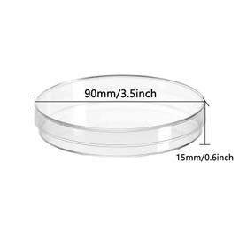 Petri Dishes with Lid/Plastic - 90mm Dia x 15mm Deep，DNase/RNase Free,20 Pack