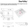 DeerValley 21"x18" Drop-In Bathroom Sink Ceramic Rectangle Vessel Sink with