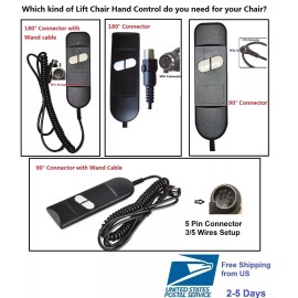 For Okin Limoss Pride Med Golden KD Bride UP/DOWN HAND CONTROL REMOTE FOR LIFT CHAIR RECLINER SOFA, PRIDE,LIMOSS,O - 90° Connector w/Wand cable