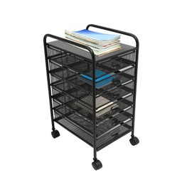 Rolling File Cabinet with 6 Drawers，Drawer Cart Assemble Mesh Slim Storage Rolling File Cabinet，Craft Cart Organizer ，Craft Cart Organizer Storage for Makeup，Kitchen, Utilities，Office Supplies，Tools