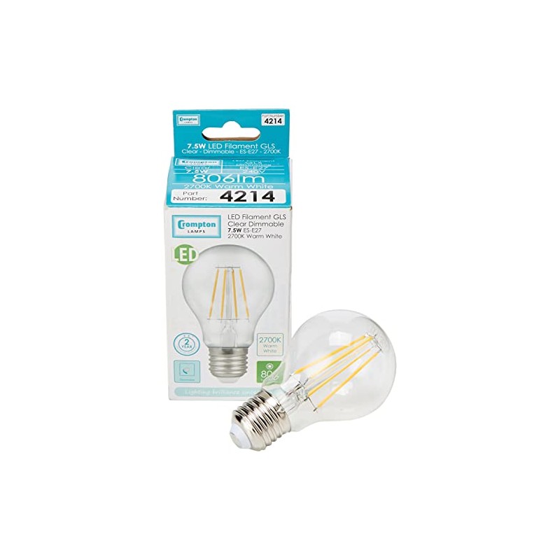 Crompton Lamps CL4214 LED Filament Lamp E27 Edison Screw