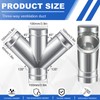 MorningRo 4 Inch Dust Collection Fitting Galvanized Steel w Shape