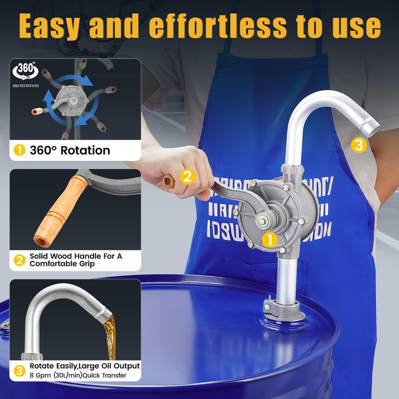 TALFIT Aluminum 55 Gallon Drum Pump, Precision Engineered for Optimal