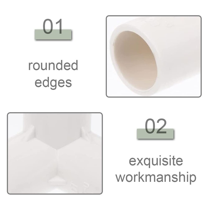 YUNYANZE 11 Pcs 3 Way Inner Diameter 20mm PVC Fittings