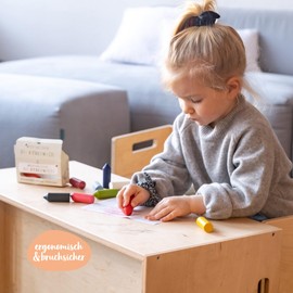 Ehrenkind® Beeswax Wax Crayons | Pack of 8 Pastel Colours | 100% Natural Colouring Pencils | Eco Pens for Toddlers from 1 Year | Food Grade Safe | Made in EU | Colouring Pencils