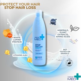Cece of Sweden Stop Hair Loss Shampoo, Strengthens Scalp Collagen, Reduces Hair Loss, Boosts Volume, Long-Lasting Concentrated Formula, 10.1 fl oz, For Men and Women
