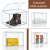 Attelite XXX-Large Clear Display Case Stackable Plastic Storage Bins with