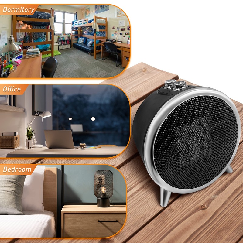 Comfort Zone Electric Retro Design Portable Ceramic Space Heater, Adjustable