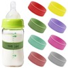 8PCS Silicone Baby Bottle Labels for Daycare - Reusable Writable