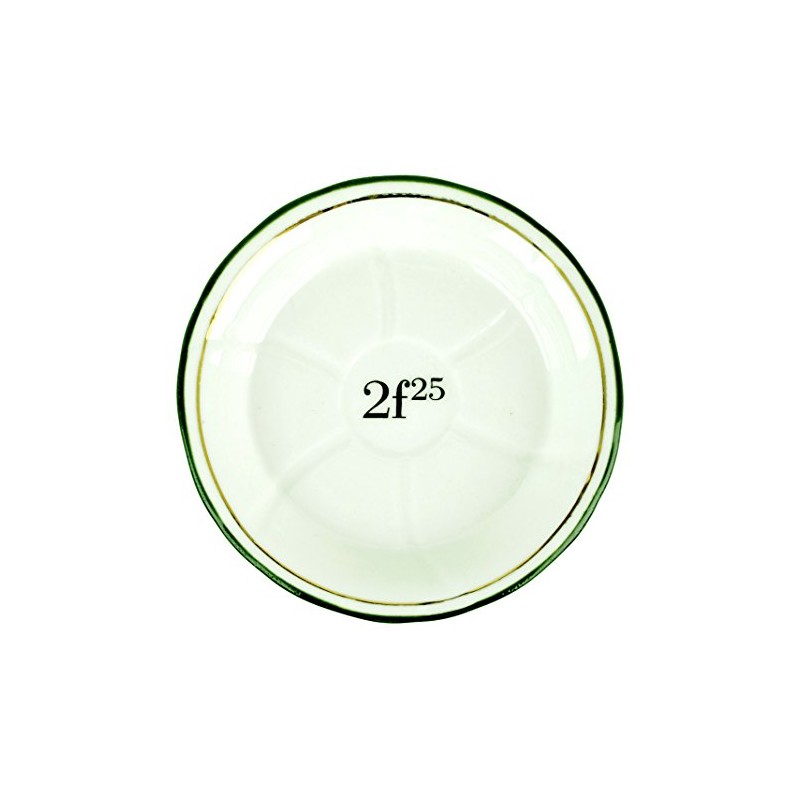 Porcelain French Absinthe Coaster/Saucer, 2f25, Green/Gold