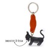 MONKIMAU Key Ring Black Cat Figurine Leather