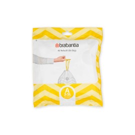 Brabantia Müllbeutel PerfectFit Spenderpackung (Code A / 3L) Extra Starke müllsäcke Mit Zugband (40 Müllbeutel)