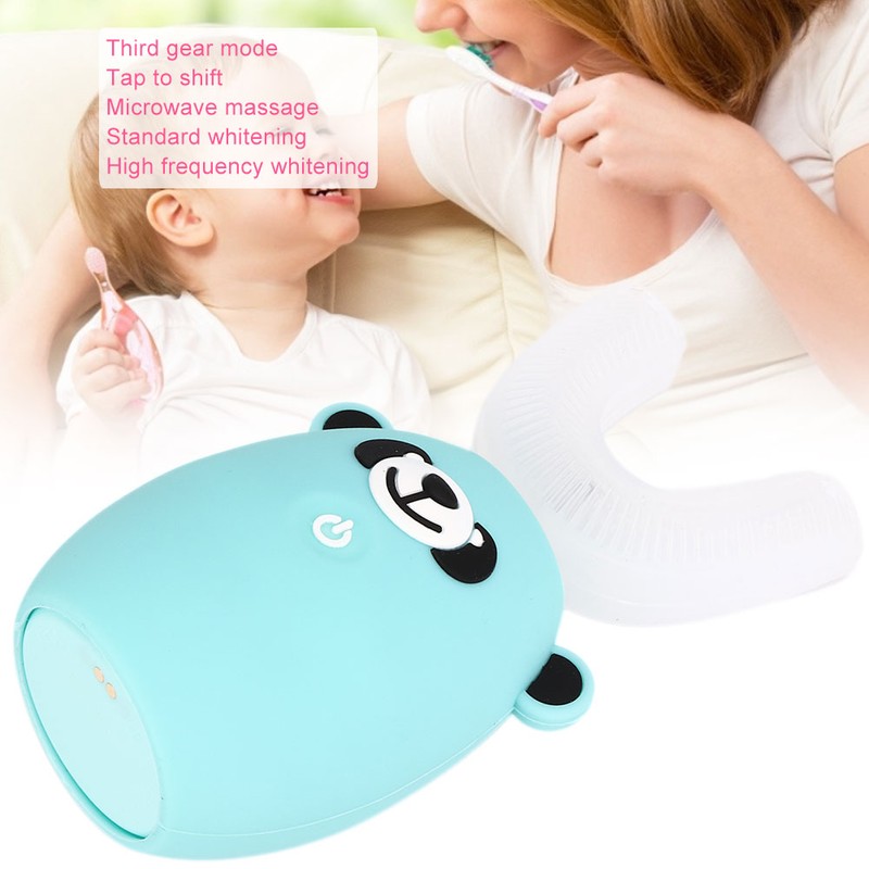 U shape Children Electric Toothbrush Automatic Silicon Sonic Teeth Whitening