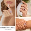 Suplight Silver Rings Crytal June Birthstone Ring Stackable Engagement Rings
