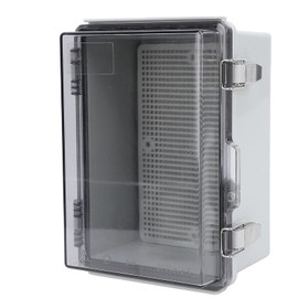 Electrical Junction Box, 160 x 210 x 100 mm ABS Plastic Project Housing, Transparent Cover, Waterproof IP67 Electric Box with Grid Mounting Plate for Power Supply
