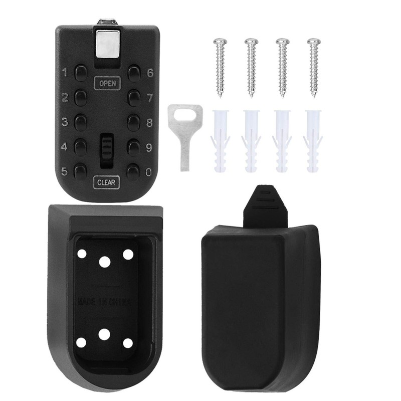Key Lock Box,10 Buttons Password Key Lock Box Wall Mount