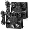 Glooglitter 2 Pack 120V AC Fans Muffin Fan Waterproof18W 2850RPM