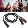 XLR Male to Dual XLR Female Cable Y Type Splitter