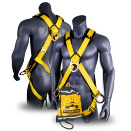 KwikSafety - Charlotte, NC - MONSOON Safety Harness [4 HEAVY DUTY D-RINGS] ANSI Tested OSHA Compliant Fall Protection Harness