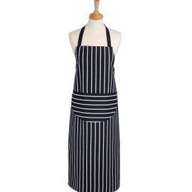 Dexam Rushbrookes Butchers Stripe Long Adult Apron (Made in UK) - Navy