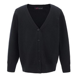Mini Mart Online Limited Girls Long Sleeve Button Cardigan - Black - 13 Years