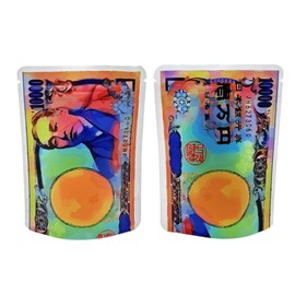 Generic 100 Pack Money Designed Dollars Japanese Yen Storage Baggies Resealable 3.5 Gram Snack Candy Bags 3.5 x 4.75 inches