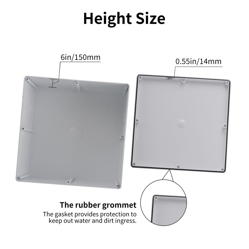 12" x 12" x 6" ABS Plastic Dustproof Waterproof Box