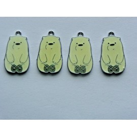 Unbranded 4X POLAR BEAR CHARMS PENDNANTS JEWELRY MAKING BRACELET NECKLACE