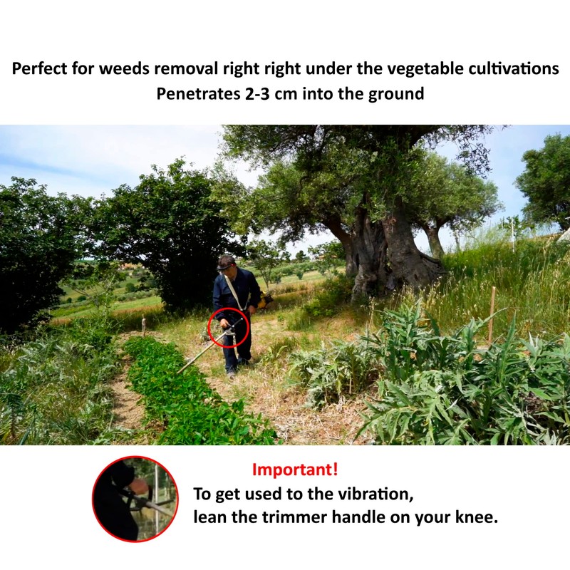 Weed Root Removal Head Tiller – Trimmer Attachment - Root