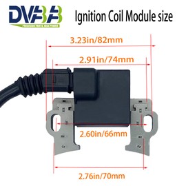 DVBB 30500-Z5T-003 Ignition Coil Module with 4 Prong Connector Compatible with Honda GX340 GX390 EB5000 EB6500 Gasonline Engines Replaces 30500-Z5T-003,30500-Z5R-003