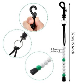 Duronge Pack of 4 Golf Punch Counter, Golf Counting Chain, Golf Impact Counter Plastic Beads, Golf Score Stroke Beads, Suitable for Men Women Outdoor Golf (30 cm Length)