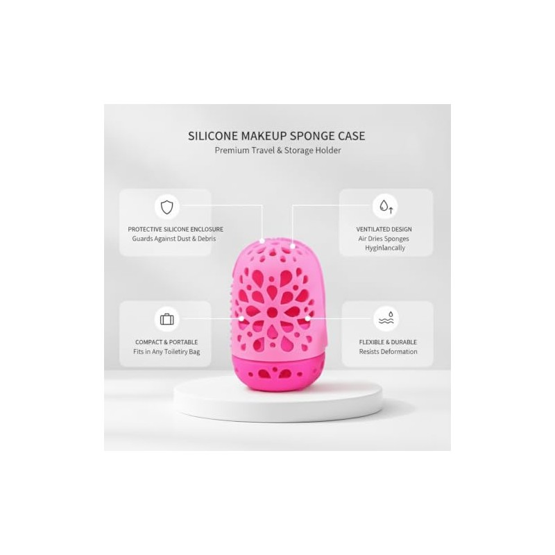 Makeup Sponge Holder, Compact Lightweight Accessory for Travel and Daily