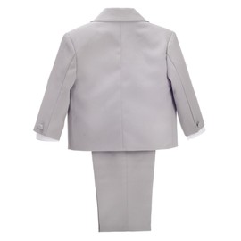 Lito Angels Baby Boys’ 5-Piece Formal Tuxedo Suit, Clothing for Formal Occasions, lightgrey, 12-18 Monate