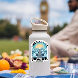 75PCS Islamic Stickers Pack - Arabic Calligraphy and Inspirational Quotes Waterproof Vinyl Decals for Laptops, Water Bottles, Phones, Gift Bags, Ramadan Party Favors & Decorations