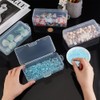 BENECREAT 4 Packs Rectangle Plastic Container Box, 18x7.5x4.7cm Clear Storage