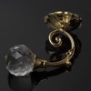 Fiacvrs 2Pcs Metal Crystal Glass Curtain Holdback Wall Mounted Tie