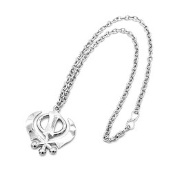 Generic Hari Darpan Stainless Steel Cute Small Sikh Sardar Sikhism Punjabi Khanda Religious Chain Pendant Locket Necklace Temple Spiritual Jewellery for Men and Women, Stainless Steel, No Gemstone