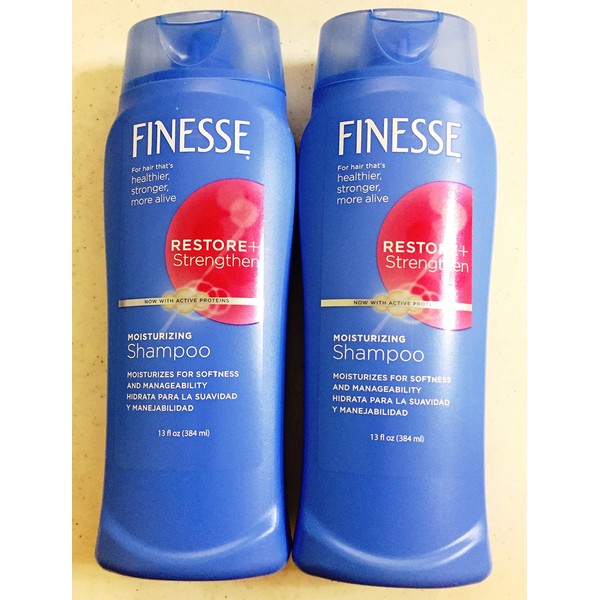Finesse Restore + Strengthen, Moisturizing Shampoo 13 oz (Pack of 2) by Finesse