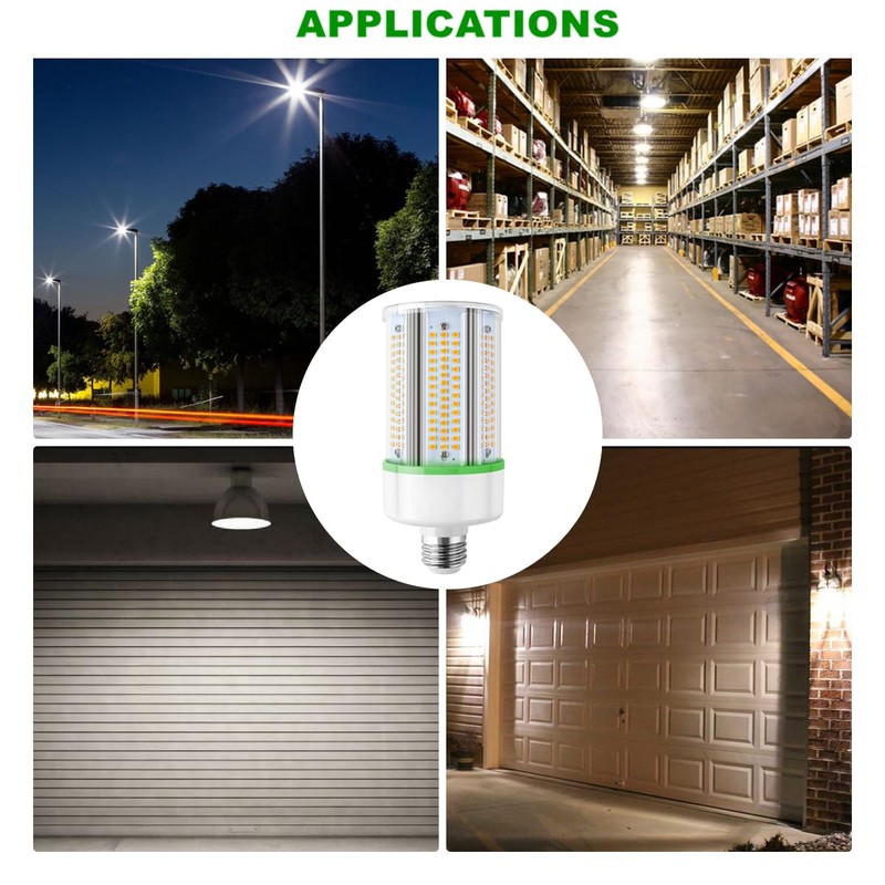 2-Pack 50W LED Corn Light Bulb,E26 led Bulbs 5000k,Replacement HID