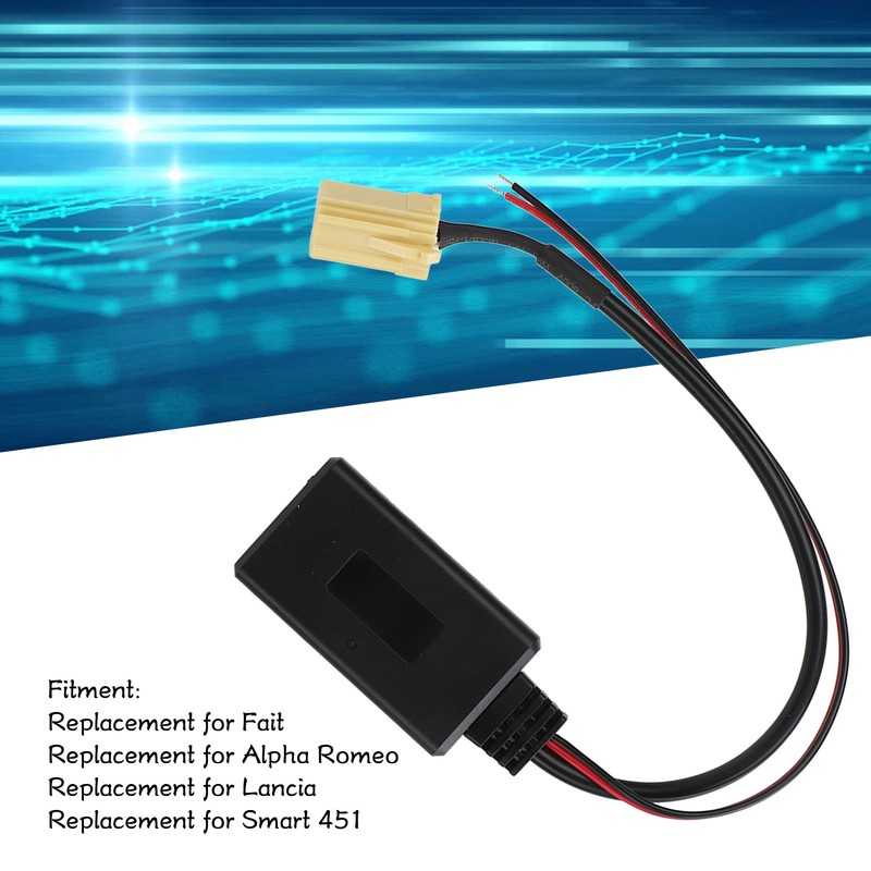 Bluetooth Aux Adapter Professional Stereo Music Cable Replacement for Alpha