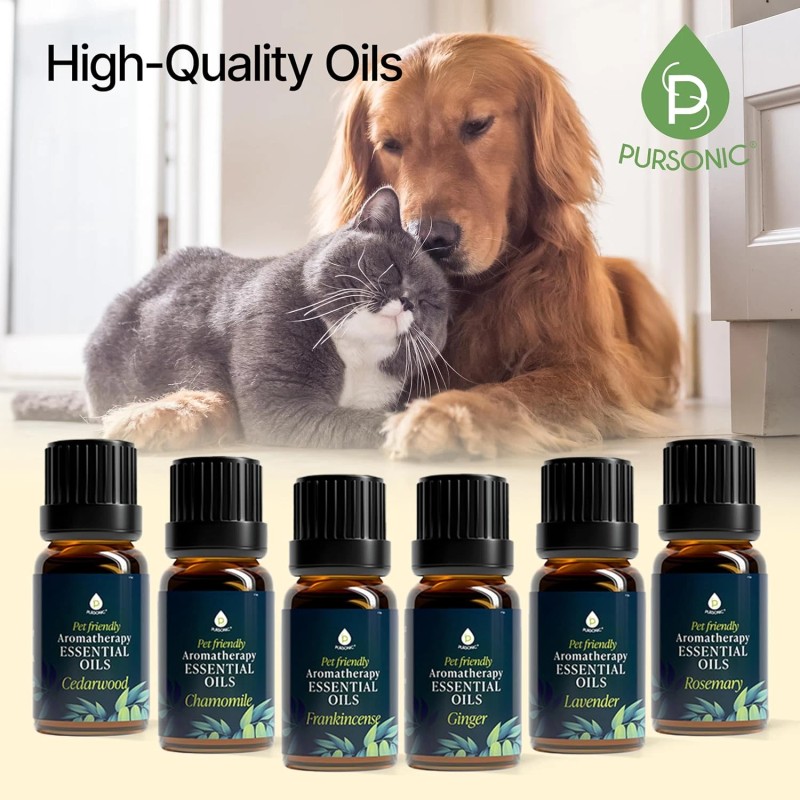 PURSONIC Pet Friendly Aromatherapy Essential Oils Collection, 6-Count