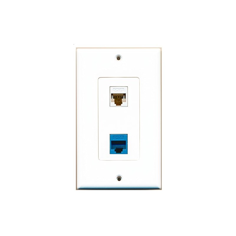 RiteAV 1 Port Cat6 Ethernet White 1 Port Cat6 Ethernet