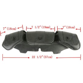 Windshield Bag Tri Pouch 3 Pocket For Harley Touring Electra Street Glide 96-13