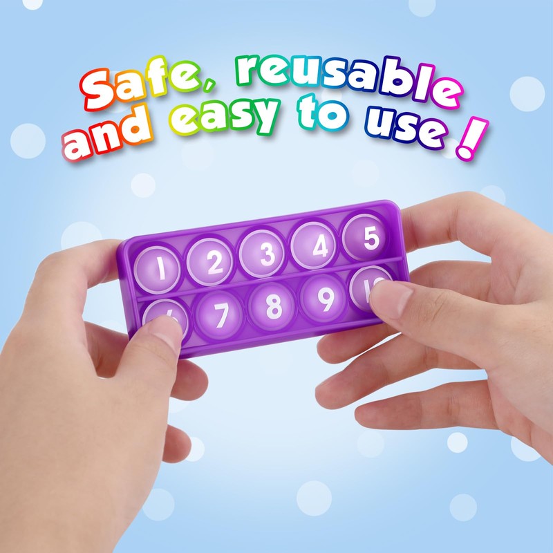 Aizweb Ten-Frame Counting Toys,Math Manipulative for Elementary,Number Math Games, Montessori